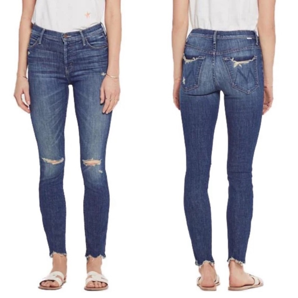 Mother. The stunner chew in off duty 25. Distressed skinny high waist button fly